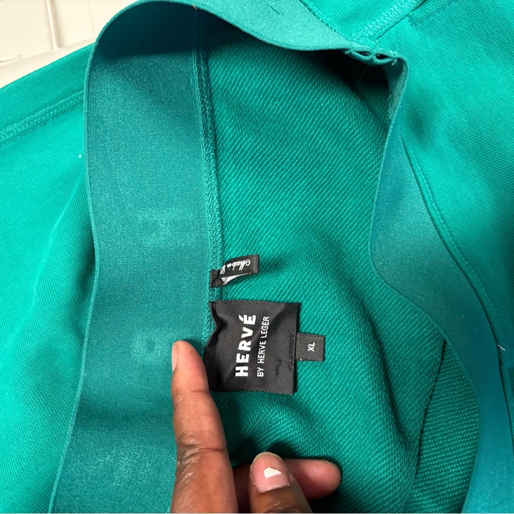 Hervé Léger Teal Dress